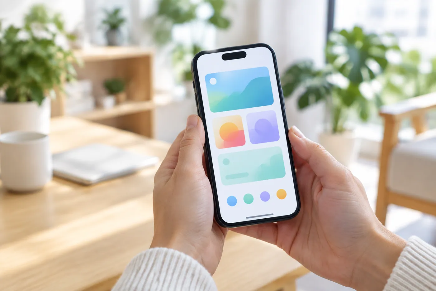 Aplicativo aberto no celular