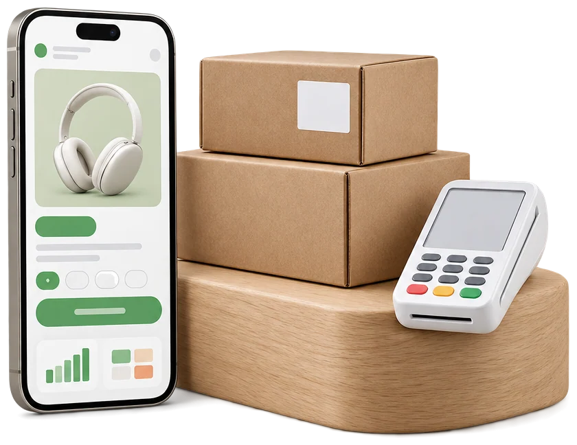Lojas virtuais e e-commerce — ilustração do serviço